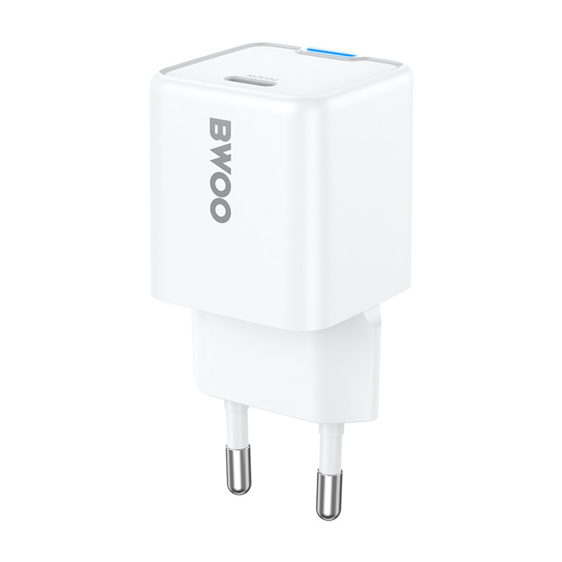 Obrazek BWOO ładowarka sieciowa PD GaN USB-C 30W biała