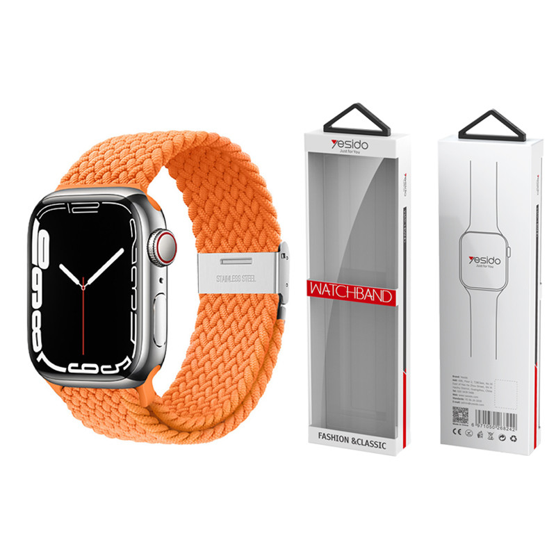 Obrazek Yesido WB23 Pleciony Pasek Apple Watch 38/40/41 ORANGE/POMARAŃCZOWY
