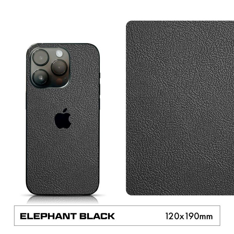 Obrazek HAMMER GLASS FOLIA REVOBACK ELEPHANT LEATHER BLACK 1szt na tył telefonu