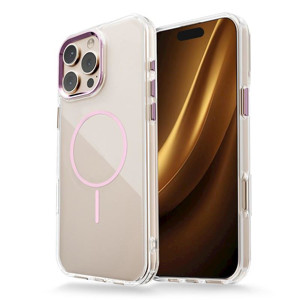 Obrazek Etui Clear Thin Mag do iPhone 17 Pro 6.3, PINK / RÓŻOWY