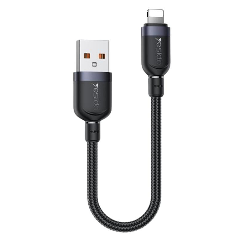 Obrazek Yesido Kabel CA131L 12W USB-Lightning 0.3m 2.4A BLACK / CZARNY