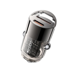 Obrazek Yesido ładowarka samochodowa Y68 PD 30W USB-A+C BLACK / CZARNY