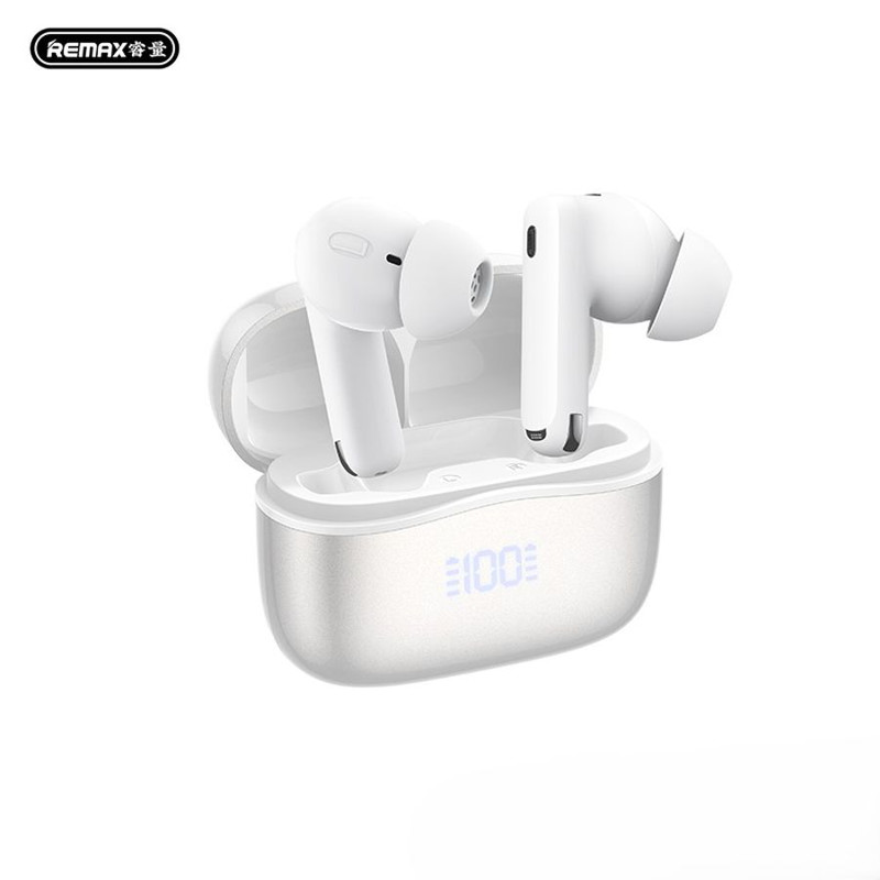 Obrazek Słuchawki Bluetooth REMAX TWS JZ01 Bluetooth 5.4 ANC ENC WHITE