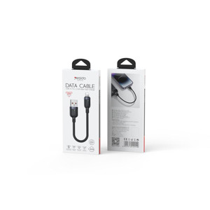 Obrazek Yesido Kabel CA131L 12W USB-Lightning 0.3m 2.4A BLACK / CZARNY