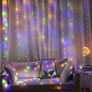Obrazek Kurtyna Ledowa (300 lampek LED) 3m x 3m MULTICOLOR / WIELOKOLOROWY
