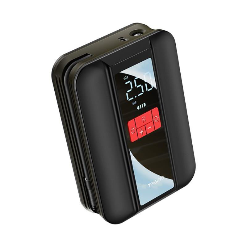 Obrazek Yesido Pompka VC04 do Roweru/Motocykla/ Samochodu/Piłki (3-150PSI), BLACK/CZARNY