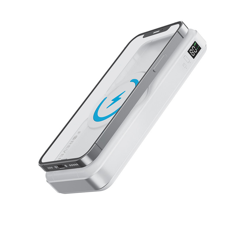 Obrazek Forever powerbank bezprzewodowy 3w1 MATB-300 10000 mAh biały