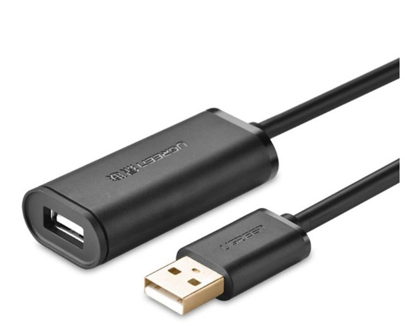 Obrazek Ugreen kabel aktywny przedłużacz USB 2.0 480 Mbps 10 m czarny US121