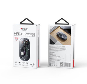 Obrazek Yesido Mysz Bezprzewodowa KB29 400mAh 2.4GHz, BLACK / CZARNY