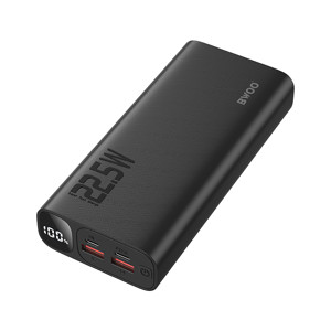 Obrazek BWOO Power bank 22,5W, 20000 mAh z wyświetlaczem LCD, czarny