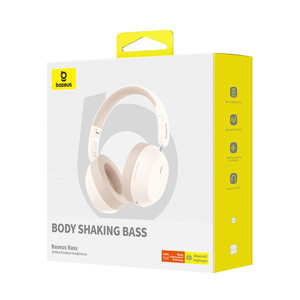 Obrazek S LUCHAWKI BASEUS BASS 35 MAX WIRELESS HEAPHONES WHITE