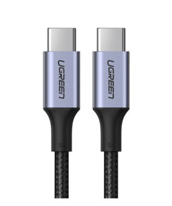 Obrazek Ugreen kabel US316 USB-C/USB-C 480Mb/s FCP 100W 5A 2m szary