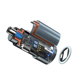 Obrazek BWOO ładowarka samochodowa PD BO-CC73 1x USB-C 1x USB 38W srebrna