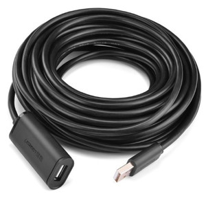 Obrazek Ugreen kabel aktywny przedłużacz USB 2.0 480 Mbps 10 m czarny US121
