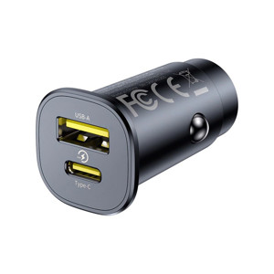 Obrazek Ładowarka samochodowa BASEUS GOTRIP 30W USB-C/USB-A BLACK