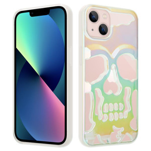 Obrazek ETUI SKULL IPHONE 13 HOLO WHITE / BIAŁY