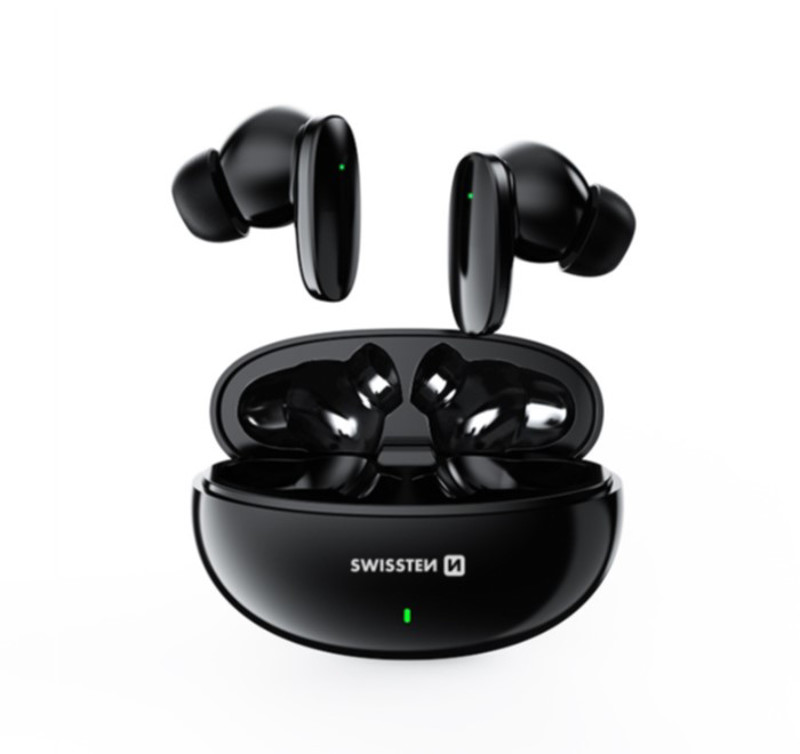 Obrazek SŁUCHAWKI Bluetooth SWISSTEN TWS SONIC BLACK