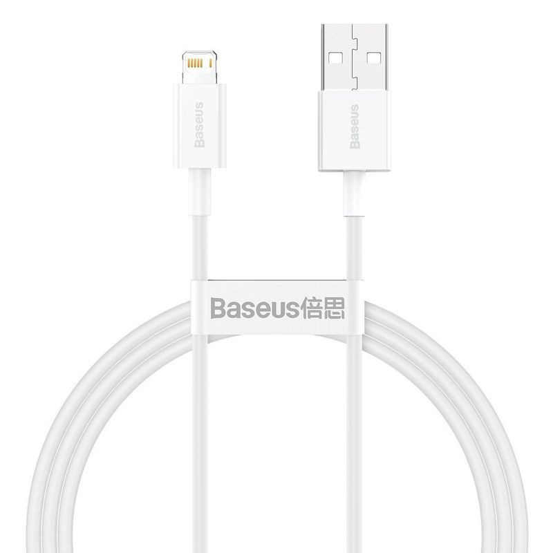 Obrazek KABEL BASEUS SUPERIOR SERIES 2.4A 1M USB/LIGHTNING WHITE