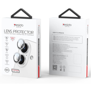 Obrazek Yesido Lens Protector WB54 iPhone 16 / 16 Plus, BLACK / CZARNY