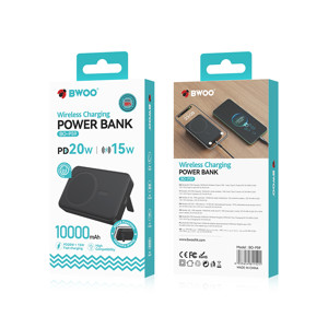Obrazek BWOO Power bank 20W 10000 mAh, czarny
