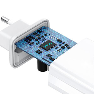 Obrazek BWOO ładowarka sieciowa CDA182 QC 38W USB USB-C biały