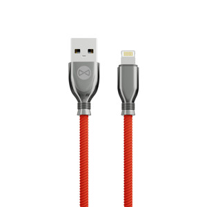 Obrazek Forever kabel Tornado USB - Lightning 1,0 m 3A czerwony