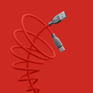 Obrazek Forever kabel Tornado USB - USB-C 1,0 m 3A czerwony