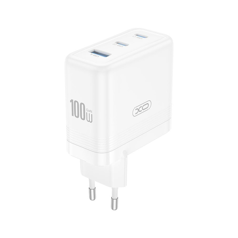 Obrazek XO ładowarka sieciowa CE35 PD 100W 2xUSB-C 1xUSB BIAŁA