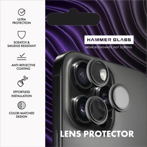 Obrazek HAMMER GLASS LENS IPHONE 17 PRO/PRO MAX SILVER