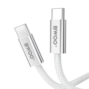 Obrazek BWOO kabel pleciony 240W USB-C/USB-C BO-X317C-C 1m biały