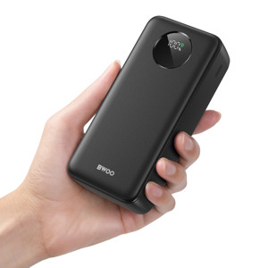 Obrazek BWOO Power bank 22,5W, 30000 mAh z wyświetlaczem LCD, czarny