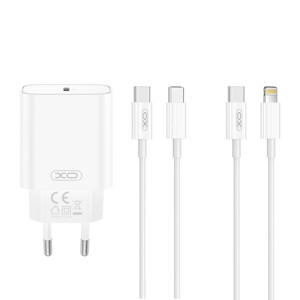 Obrazek XO ładowarka sieciowa CE32 PD 20W 1x USB-C BIAŁA + KABEL USB-C