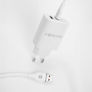 Obrazek Forever kabel USB - USB-C 1,0 m 6A biały