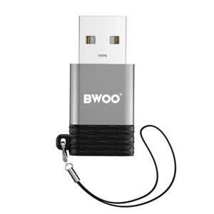Obrazek BWOO adapter USB-C - USB szary OTG BZ-38