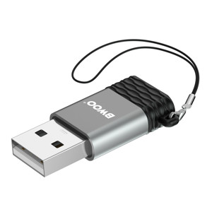 Obrazek BWOO adapter USB-C - USB szary OTG BZ-38