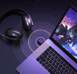 Obrazek Ugreen adapter audio BT501 USB-C aptX TRANSMITER BLUETOOTH 5.3 czarny