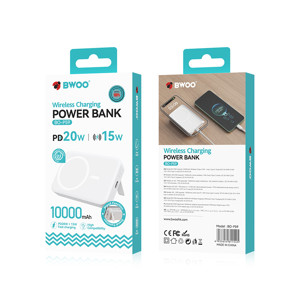Obrazek BWOO Power bank 20W 10000 mAh, biały