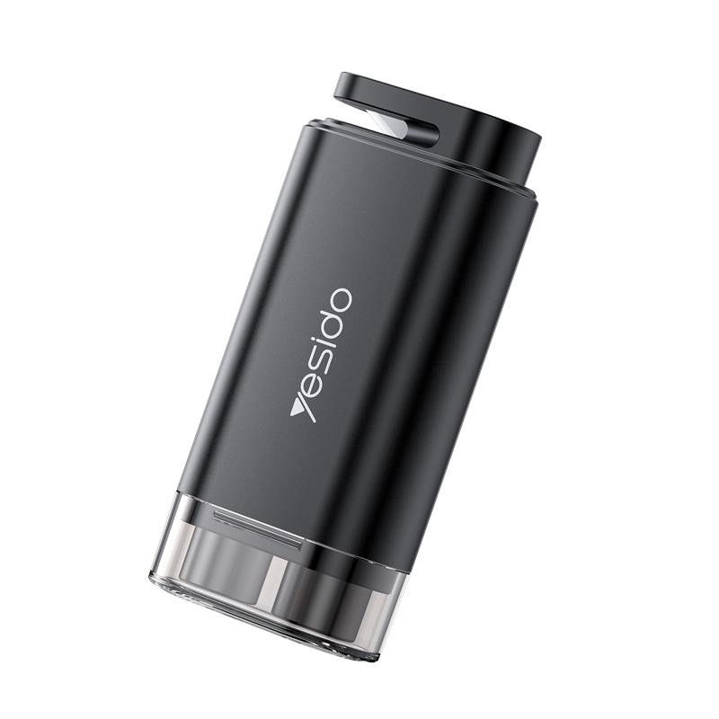 Obrazek Yesido Młotek Bezpieczeństwa C248 (2w1) i Nóż do Pasów, BLACK / CZARNY