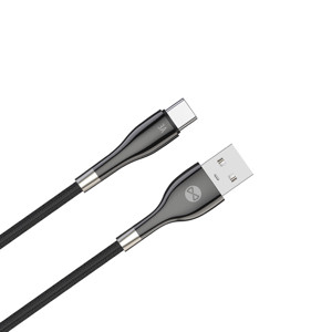 Obrazek Forever kabel Sleek USB - USB-C 1,0 m 3A czarny