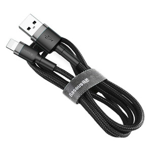 Obrazek KABEL BASEUS CAFULE USB/LIGHTNING 2A 3M GREY/BLACK