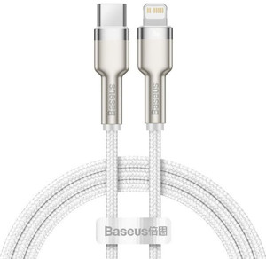 Obrazek KABEL BASEUS CAFULE METAL 20W 1M USC-C/LIGHTNING WHITE
