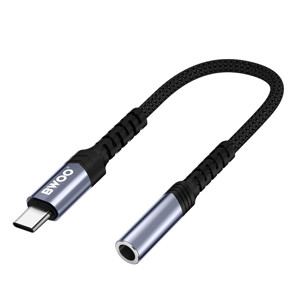 Obrazek BWOO adapter AUX 3.5mm - USB-C czarny BZ47