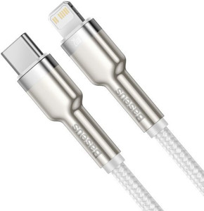 Obrazek KABEL BASEUS CAFULE METAL 20W 1M USC-C/LIGHTNING WHITE