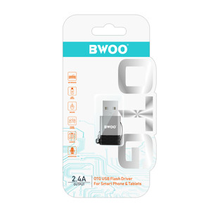 Obrazek BWOO adapter USB-C - USB szary OTG BZ-38